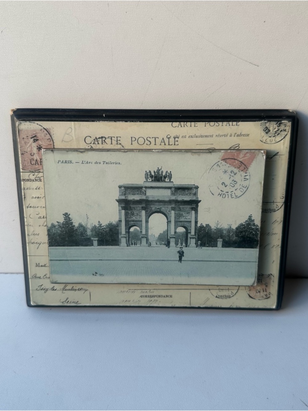 Antique Style Paris Postcard Frame– L’Arc des Tuileries French Decor Vintage